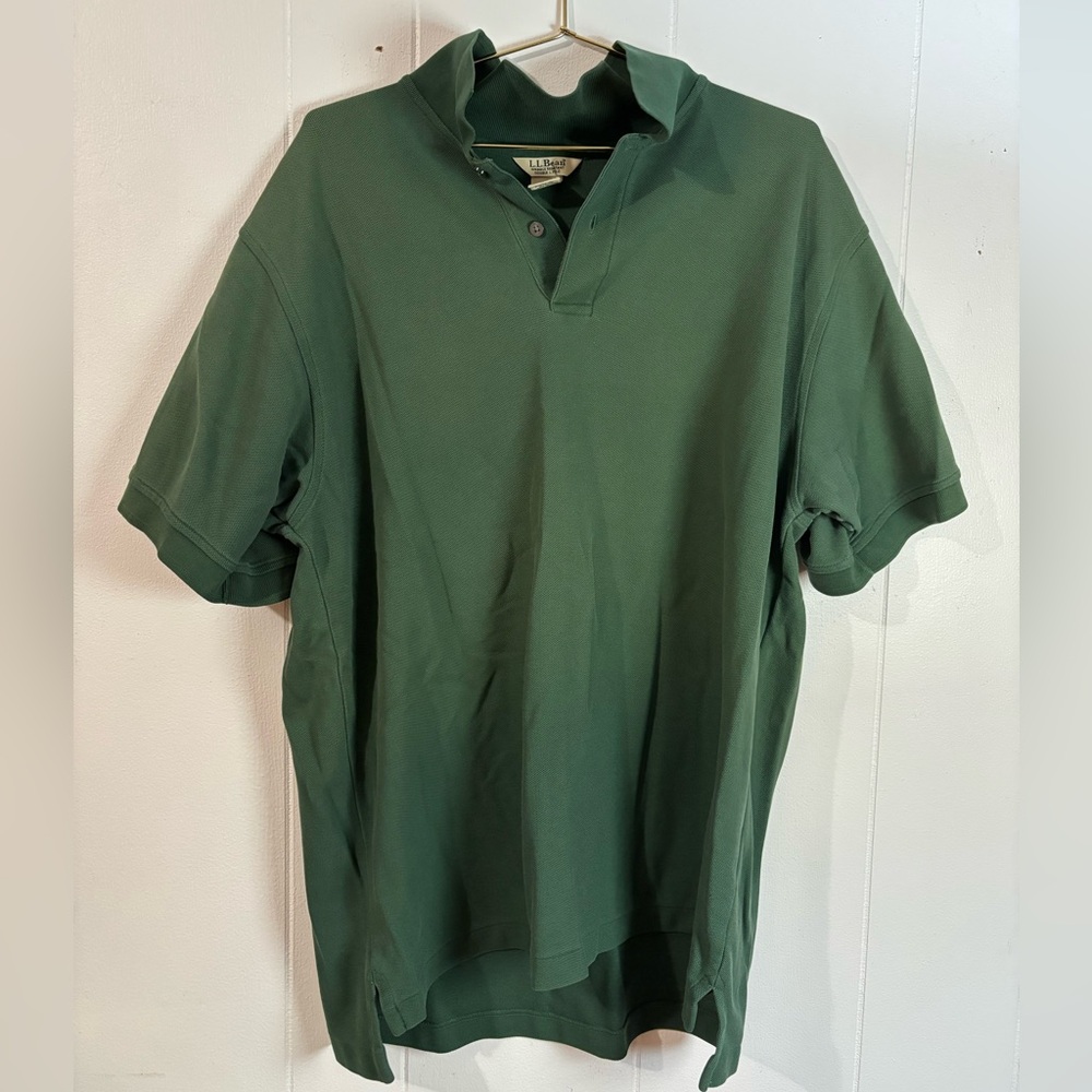 L.L. Bean Men's Dark Green Polo Shirt